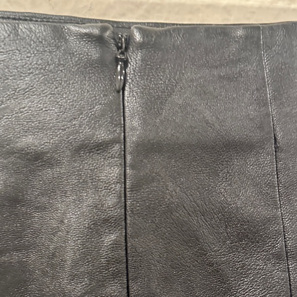 Topshop Faux Leather Mini Skirt with Side Slit - Picture 8 of 14